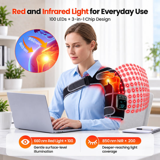 100 3-in-1 LEDs with 660 nm red and 850 nm near-infrared light