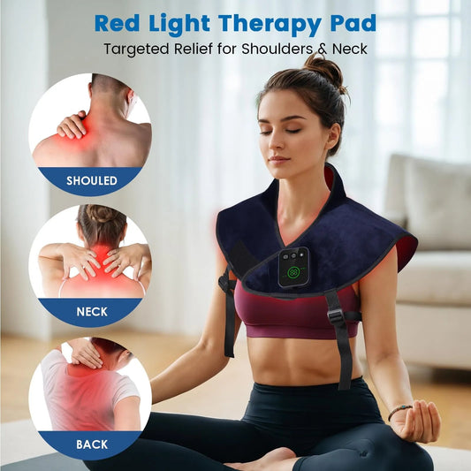 Near - Infrared Red Light Therapy Pad for Neck & Shoulder Pain Relief - RICIAL