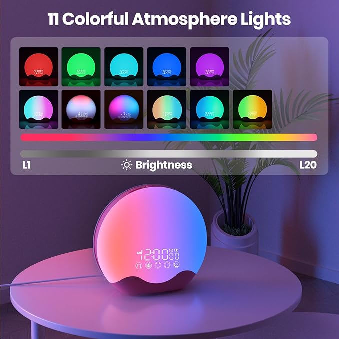 Ricial Light Therapy Sleep & Wake Clock – 10,000 Lux for Mood & Energy - Rical丨Red Light Therapy Device