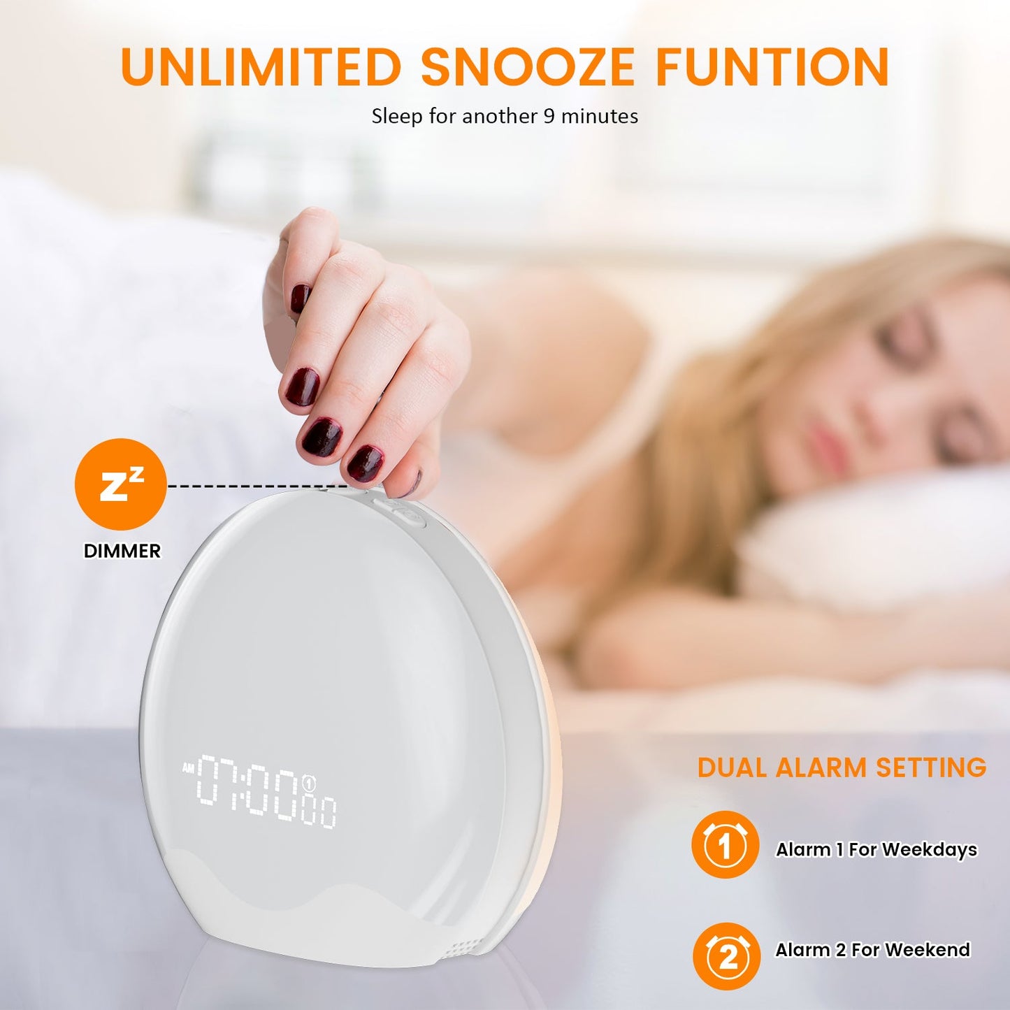 Ricial Light Therapy Sleep & Wake Clock – 10,000 Lux for Mood & Energy - Rical丨Red Light Therapy Device