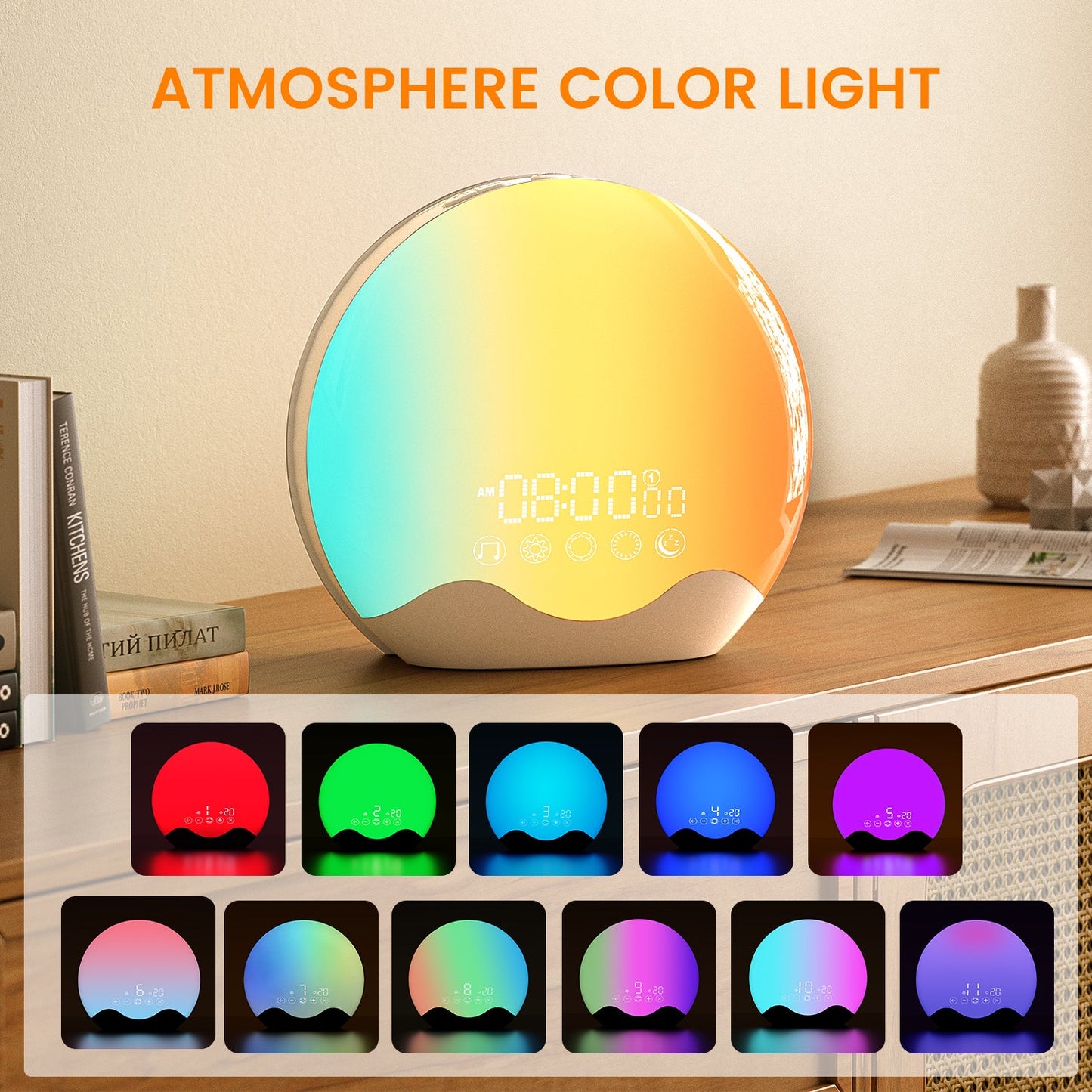 Ricial Light Therapy Sleep & Wake Clock – 10,000 Lux for Mood & Energy - Rical丨Red Light Therapy Device
