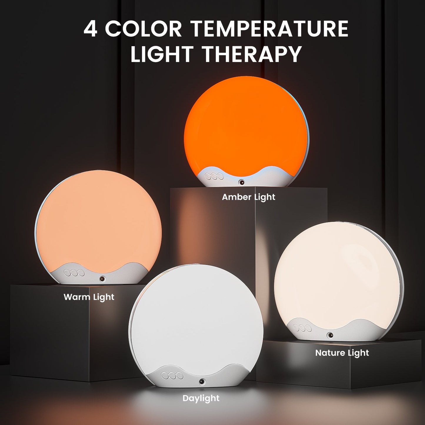 Ricial Light Therapy Sleep & Wake Clock – 10,000 Lux for Mood & Energy - Rical丨Red Light Therapy Device