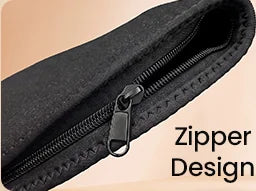 Close-up of the dual zipper