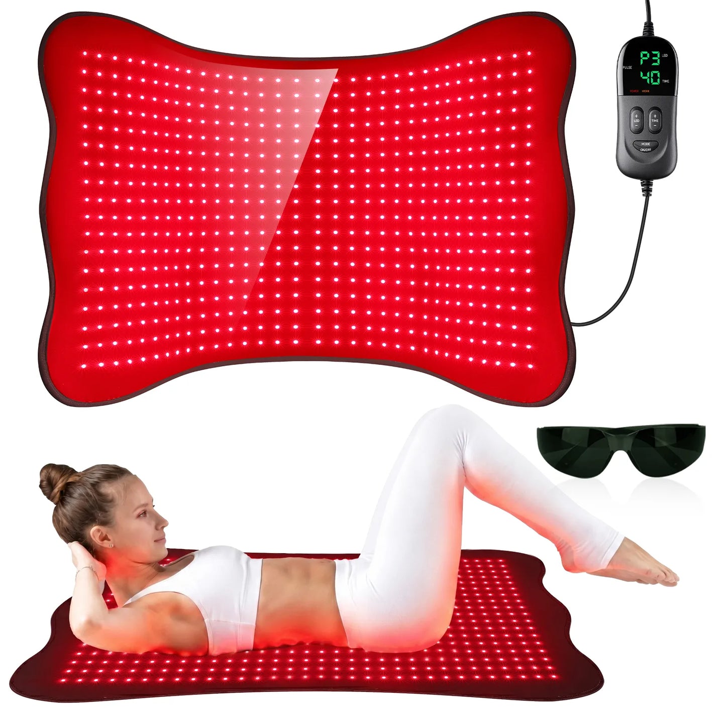 RICIAL ThermoFlex Red Light Therapy Mat（43" × 26"）