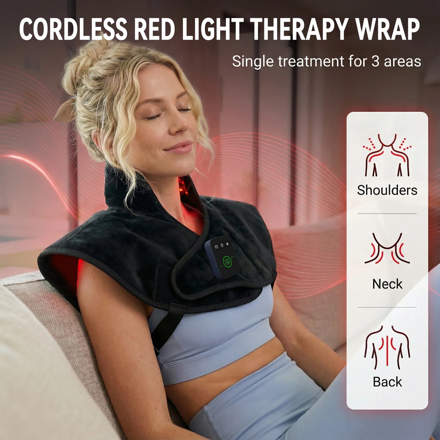RICIAL Red Light Therapy Wrap Application Areas