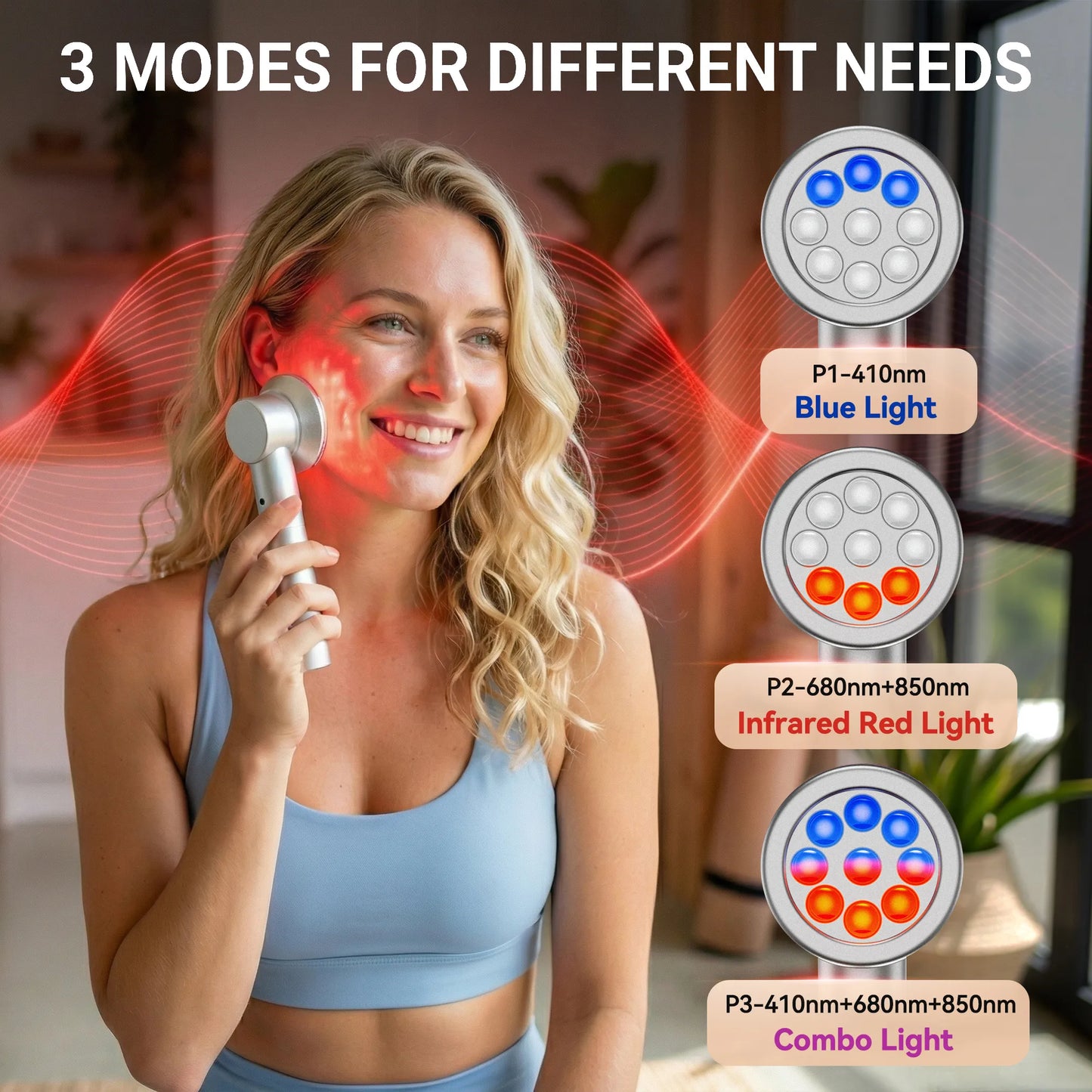 RICIAL LumaPulse Red Light Therapy Device 3 Modes