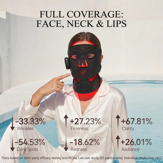 RICIAL LumaVeil LED Light Therapy Mask side angle