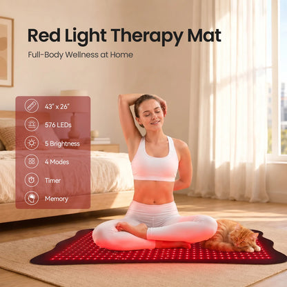 RICIAL ThermoFlex Red Light Therapy Mat（43" × 26"）