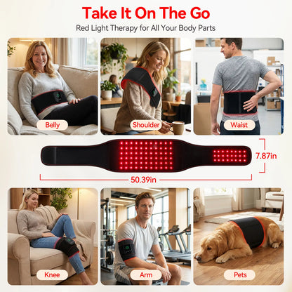 RICIAL SlimLuma red light therapy belt for belly and stretch marks