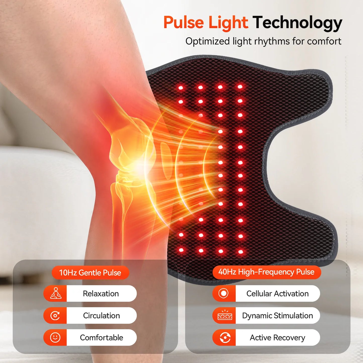 RICIAL FlexiLuma Red Light Therapy Knee Wrap