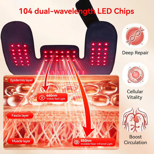 RICIAL SootheLuma Red Light Therapy Neck & Shoulder Wrap