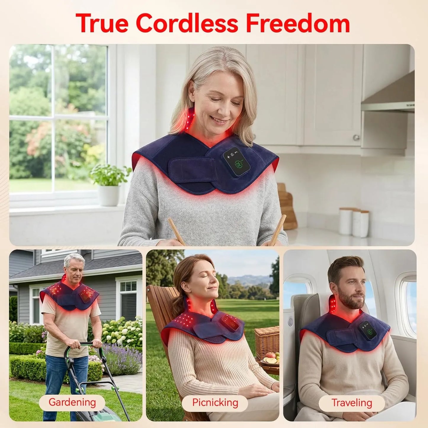 RICIAL SootheLuma Red Light Therapy Neck & Shoulder Wrap