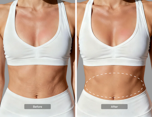 red light therapy before and after