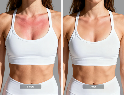 red light therapy before and after