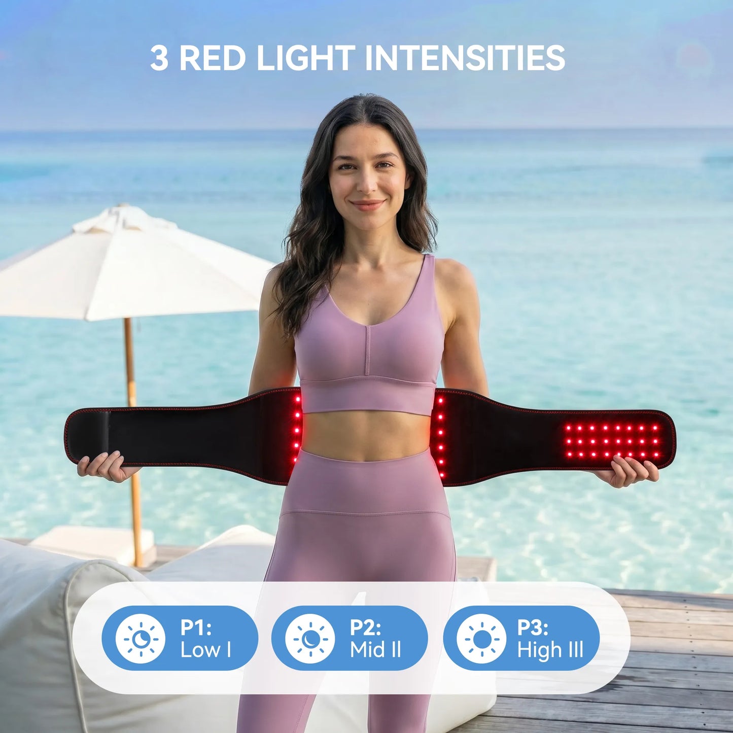 RICIAL SlimLuma red light therapy belt for belly and stretch marks