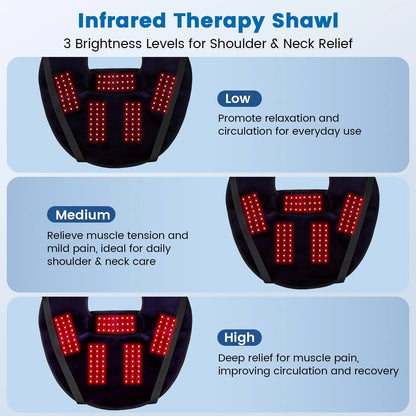 Near - Infrared Red Light Therapy Pad for Neck & Shoulder Pain Relief - RICIAL