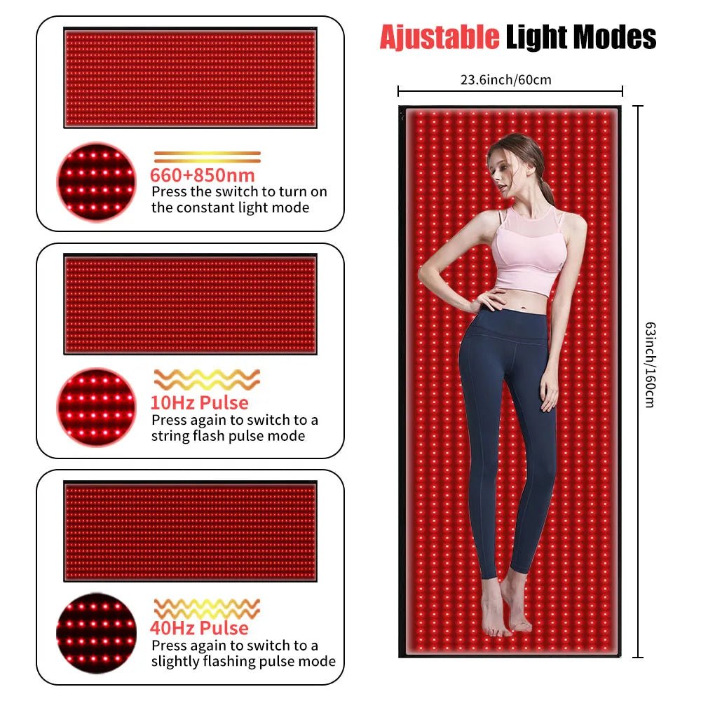 Red And Infrared Light Therapy Mat （63" × 24"） - RICIAL