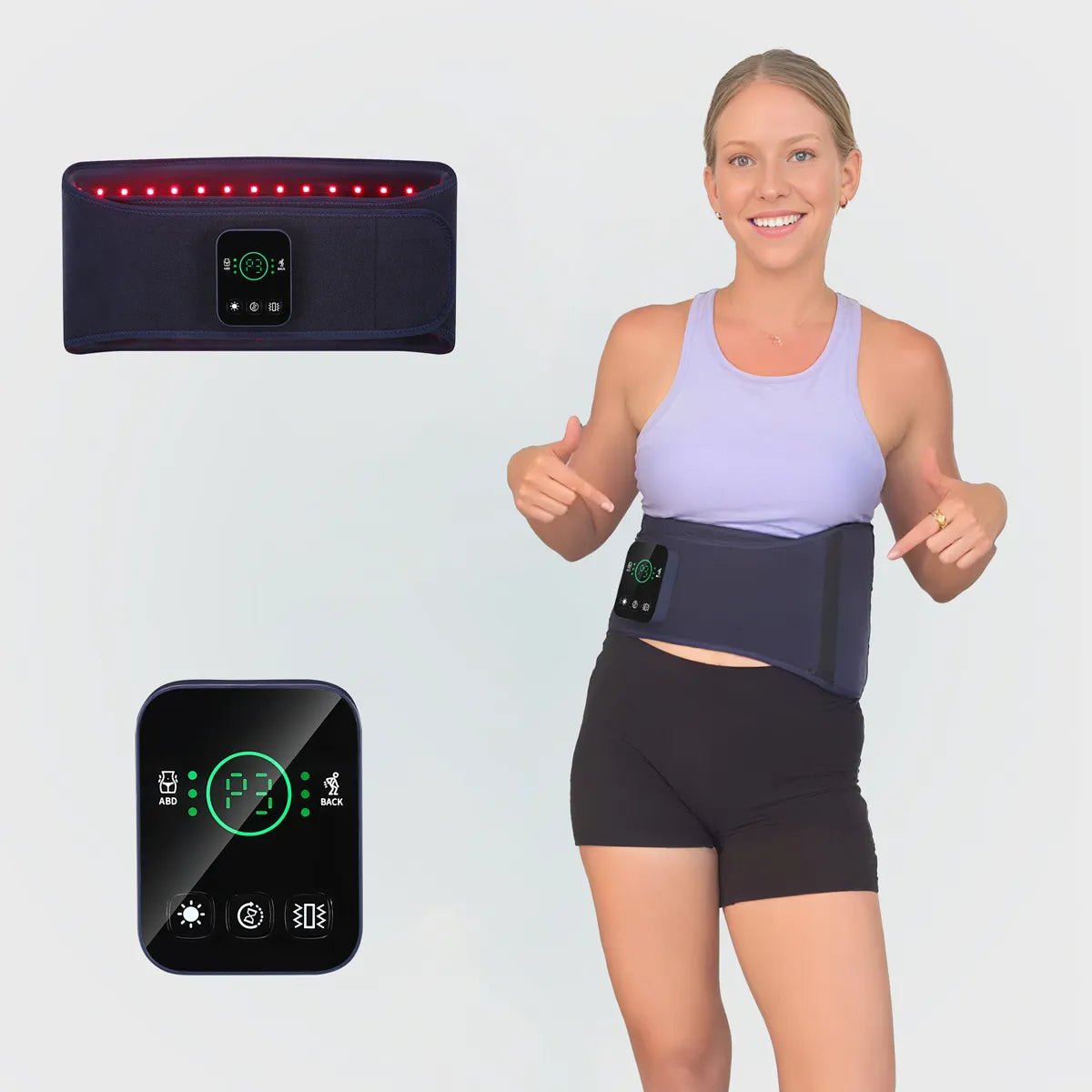 RICIAL 8 - in - 1 Red Light Belt for Fat Reduction, Skin Firming & Pain Relief - RICIAL