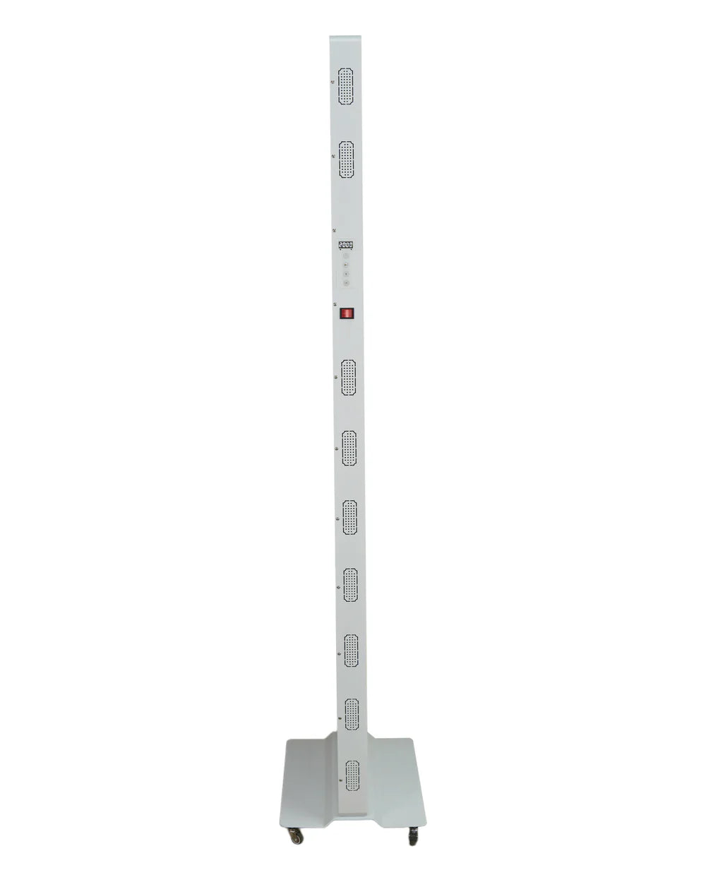 5000W-PLUS side view of control panel and ventilation; optional floor base shown separately